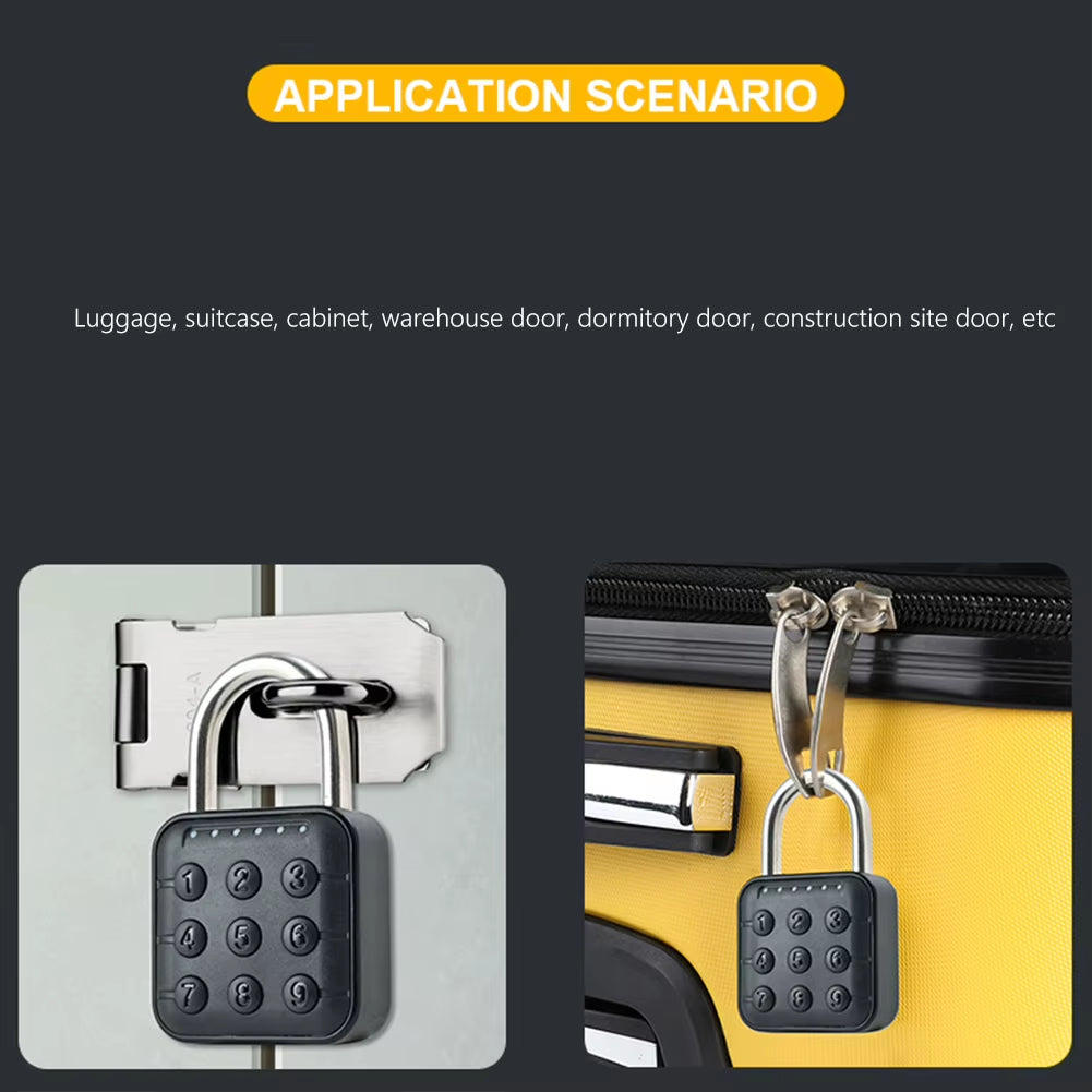 Smart Biometric Fingerprint Keyless Door Lock Portable Anti-Theft USB Rechargeable Security Padlock for Luggage Case Drawer