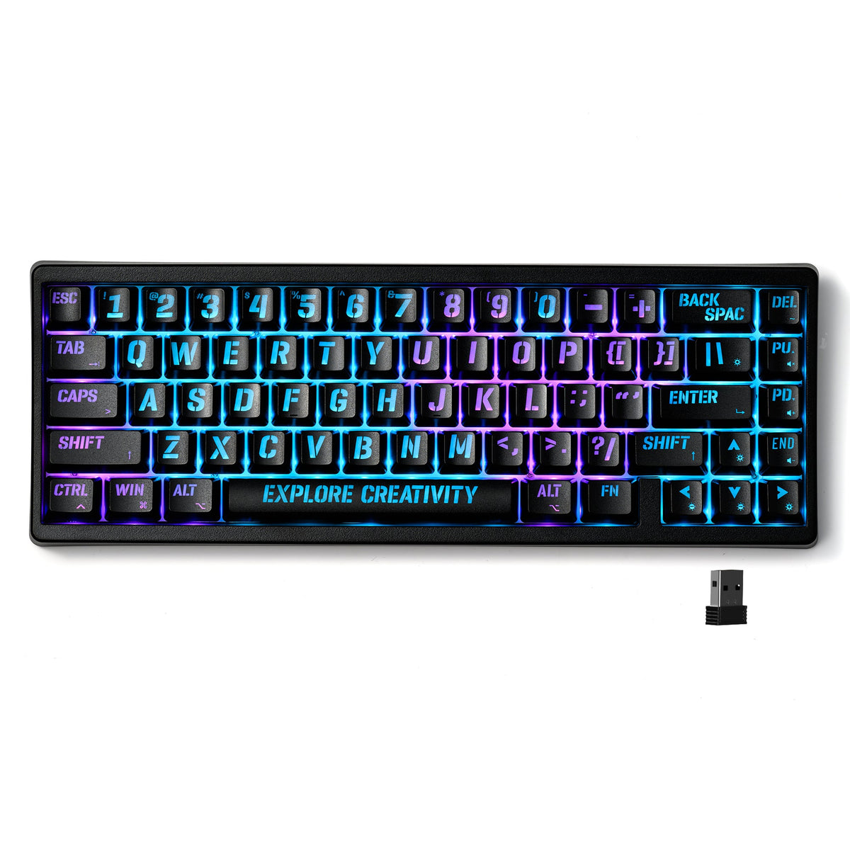 XVX M67 JadeStone Mechanical Keyboard With IMD-Tech Keycaps (Stellar White)