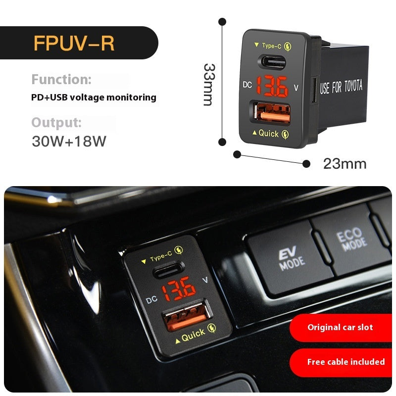 48W Fast Charge QC30 Car Modification Mobile Phone Charger