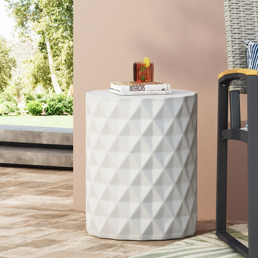 Outdoor/Indoor Light Weight Concrete Side Table