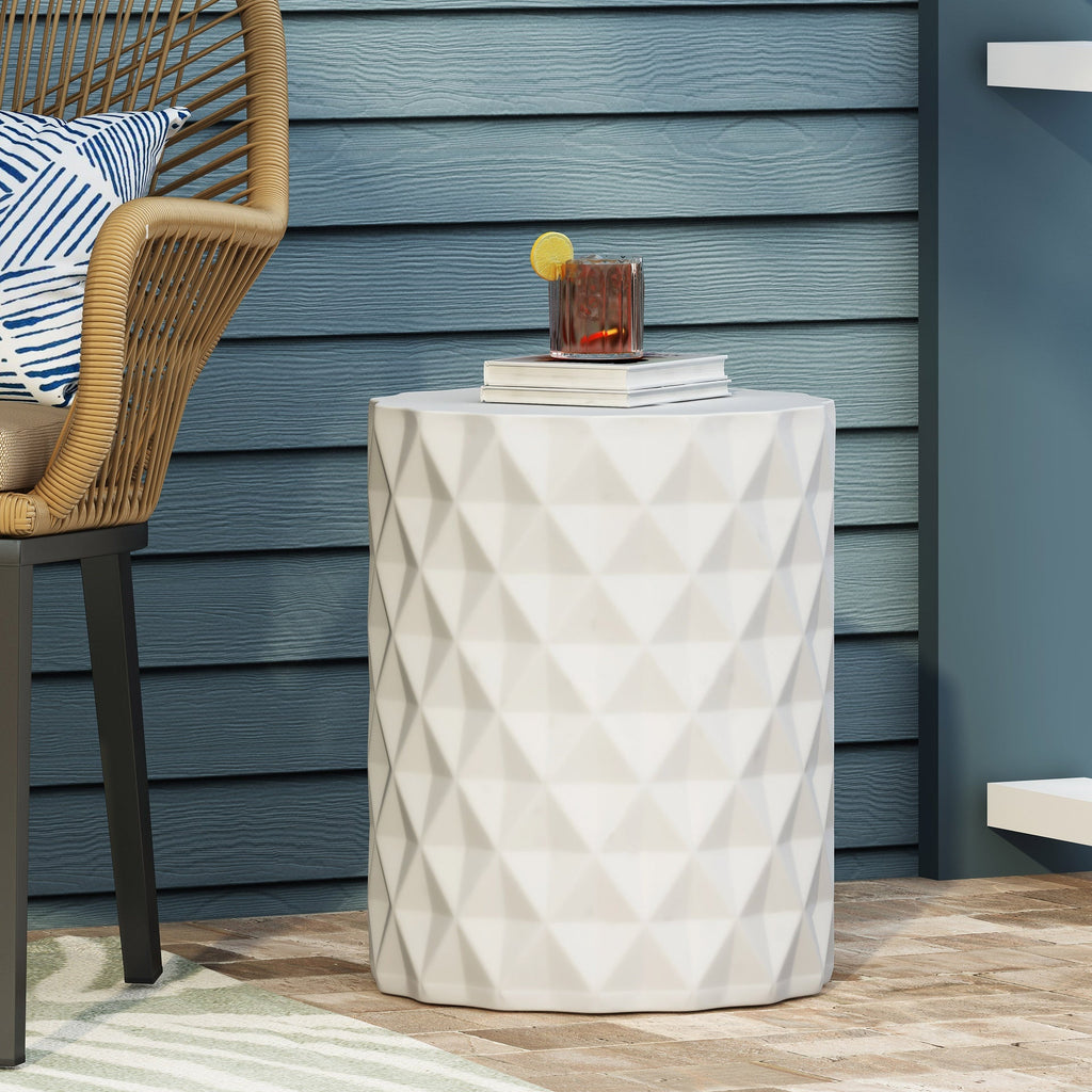 Outdoor/Indoor Light Weight Concrete Side Table