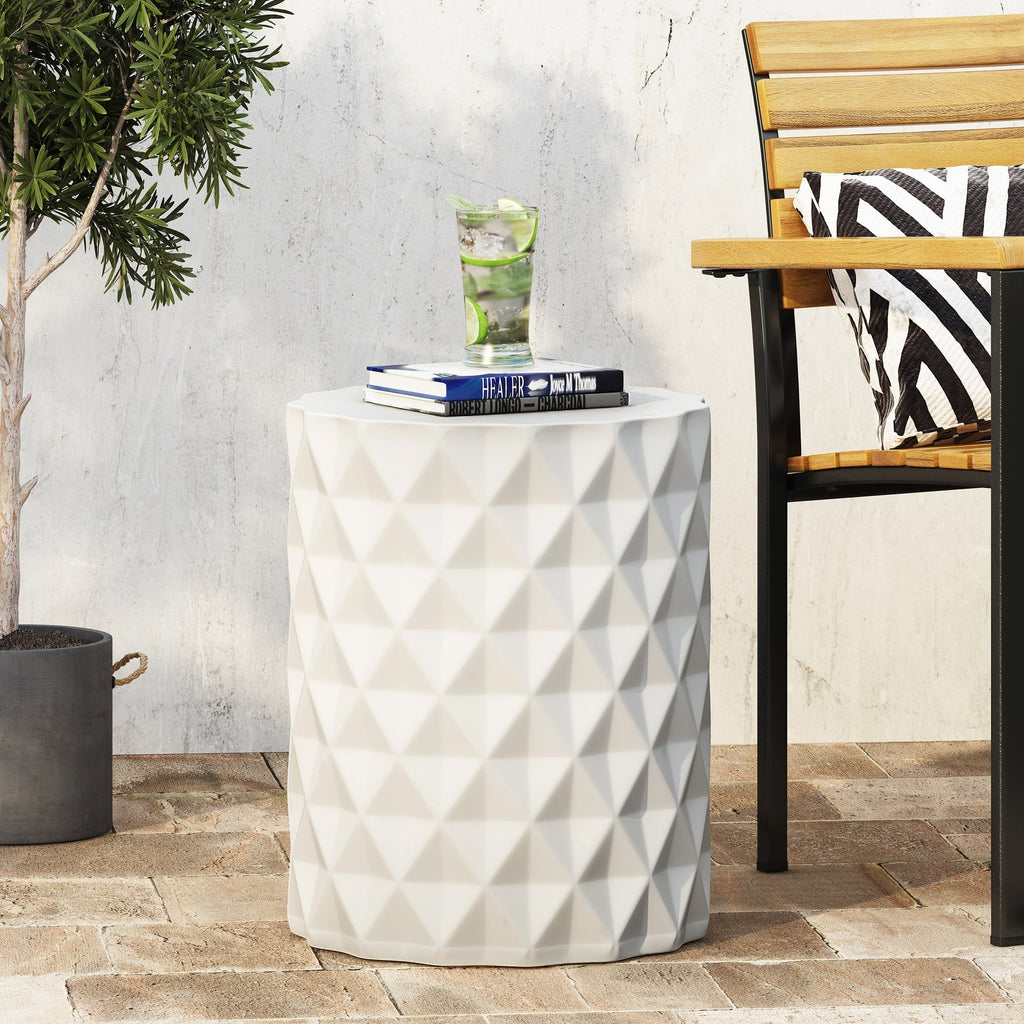 Outdoor/Indoor Light Weight Concrete Side Table