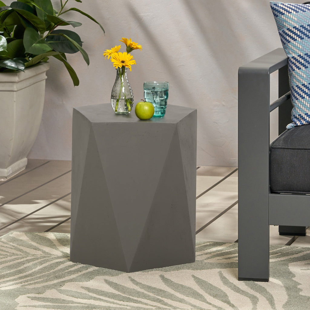 APOLLO GRAY ACCENT SIDE TABLE