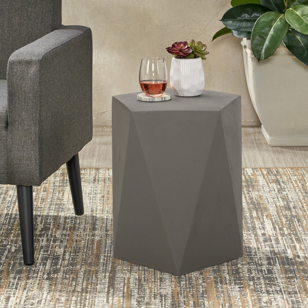 APOLLO GRAY ACCENT SIDE TABLE