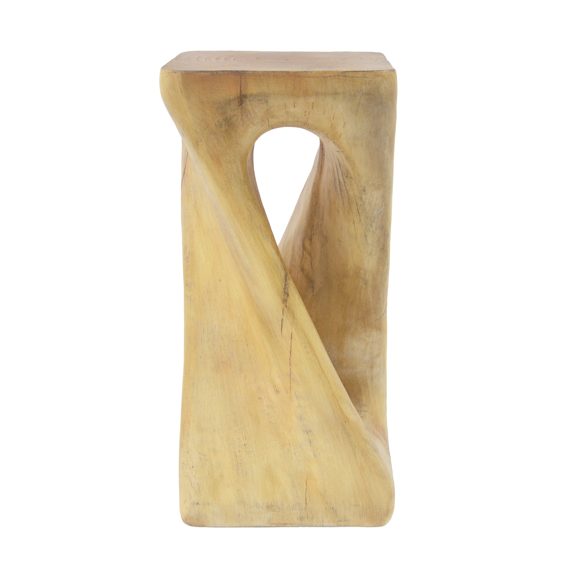 Outdoor/Indoor Side Table, Twist Shape End Table
