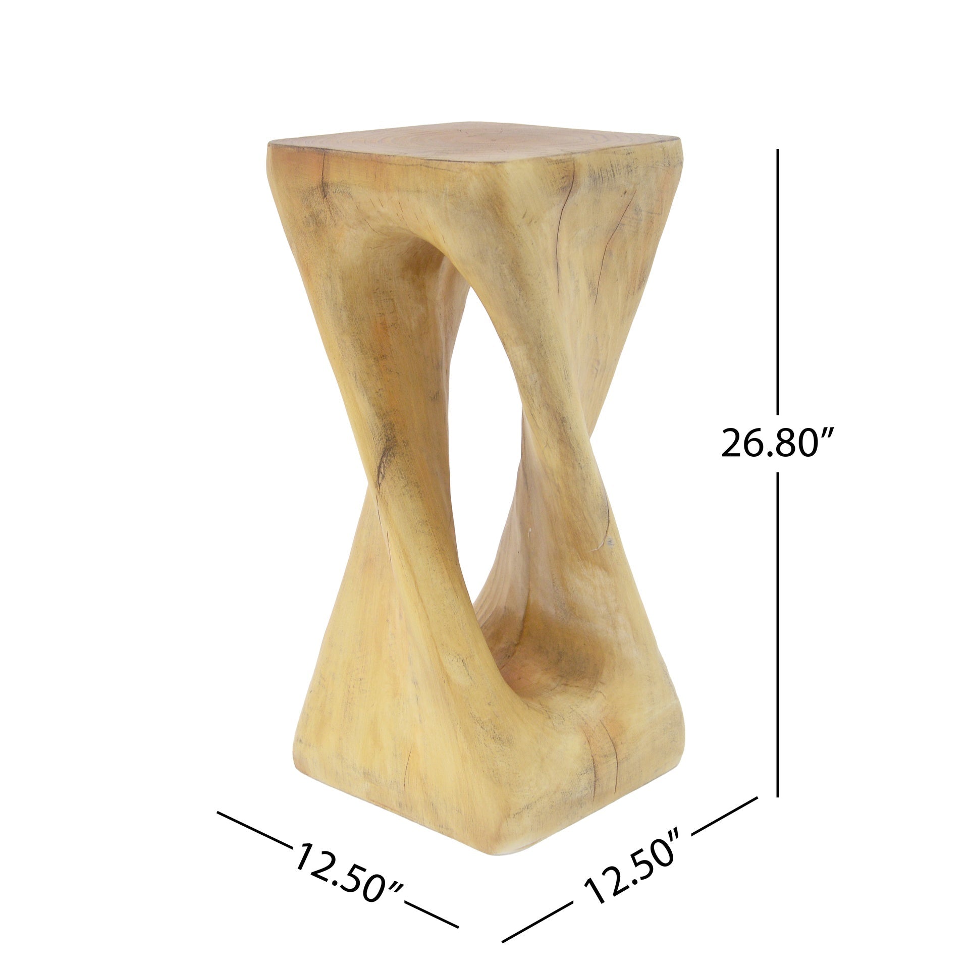 Outdoor/Indoor Side Table, Twist Shape End Table