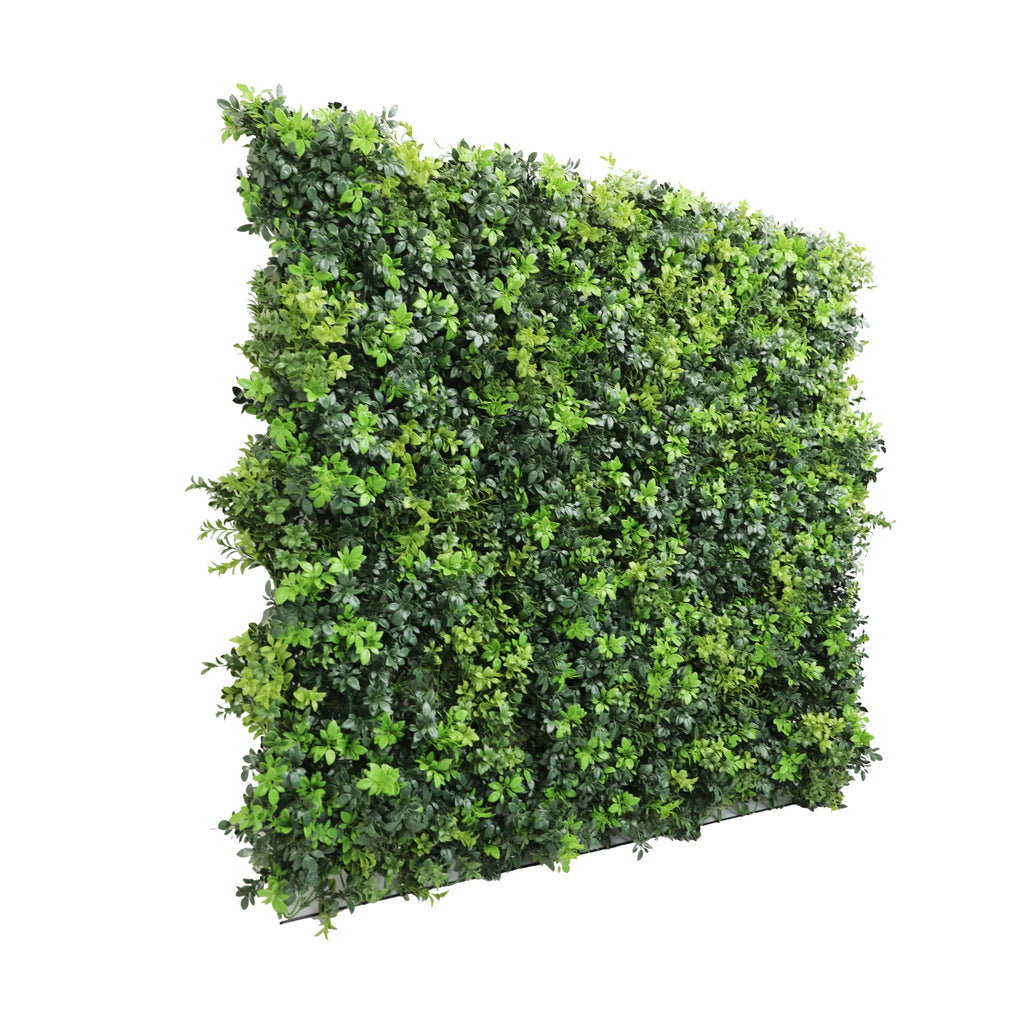 Dark Green Extra Dense Commercial Grade Boxwood Panel 40" x 40" UV + FR Metal Frame