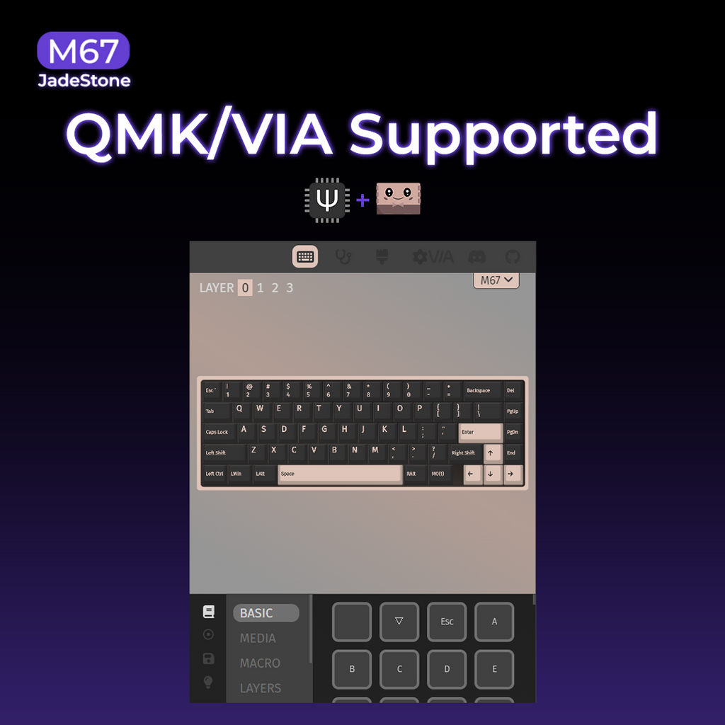XVX M67 JadeStone Mechanical Keyboard With IMD-Tech Keycaps