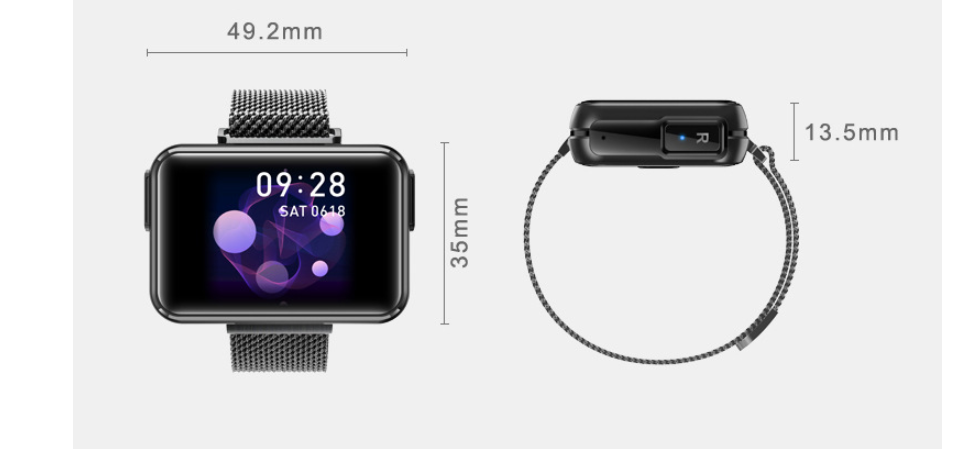 2 in 1 T91 Smart Watch Wireless With Bluetooth Ear Buds