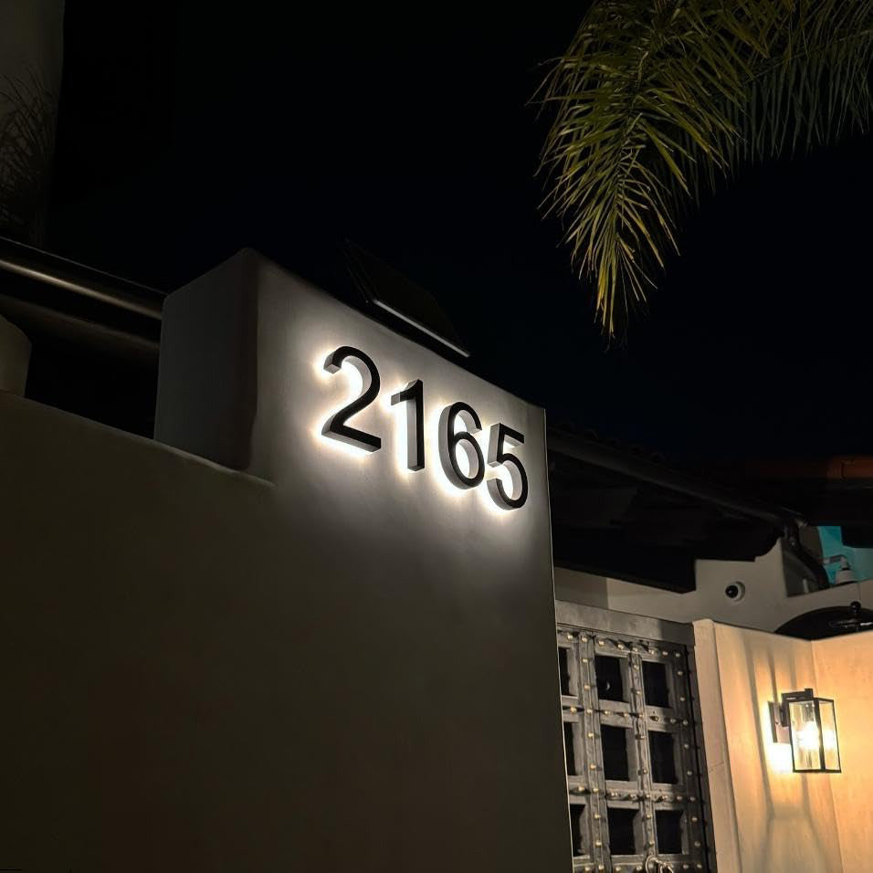 Backlit LED House Address Numbers