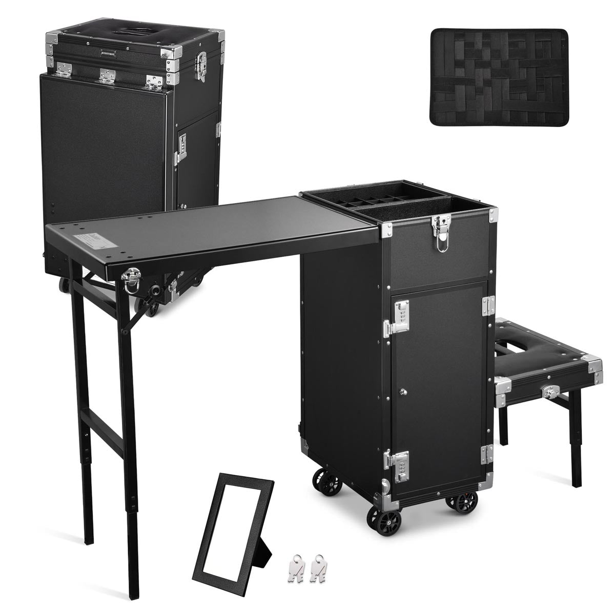 Byootique Cart with Footrest Portable Trolley with Drawers