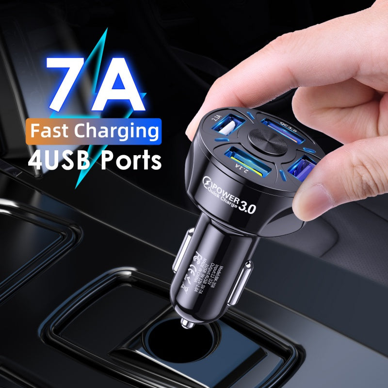 45W Fast Charge Car Charger One For Four