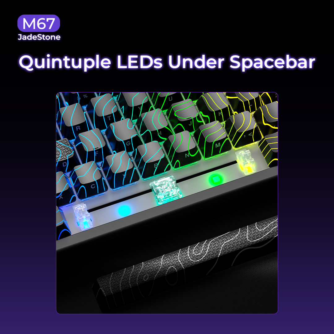 XVX M67 JadeStone Mechanical Keyboard With IMD-Tech Keycaps