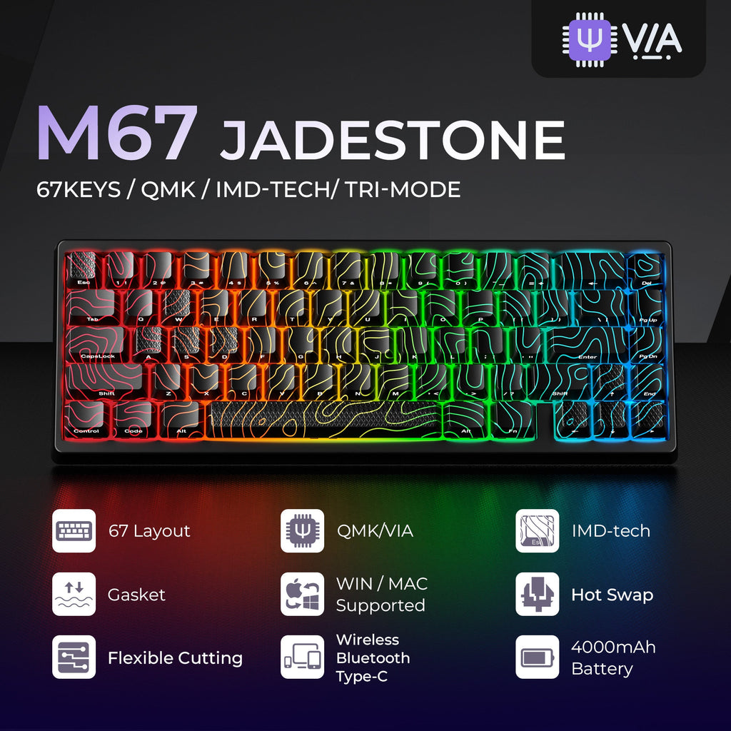 XVX M67 JadeStone Mechanical Keyboard With IMD-Tech Keycaps
