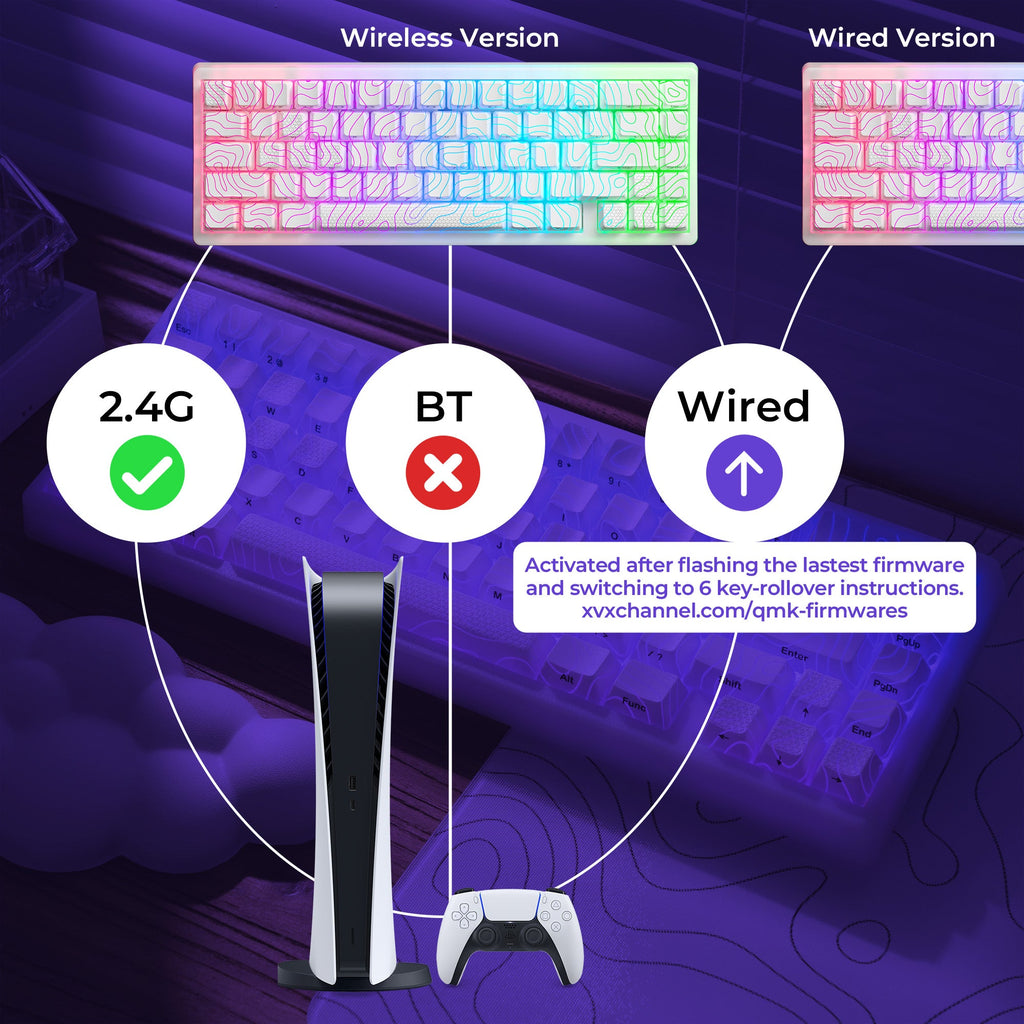 XVX M67 JadeStone Mechanical Keyboard With IMD-Tech Keycaps
