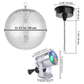 Yescom Shiny Disco Ball with Motor, RGB Light Event Party Decor