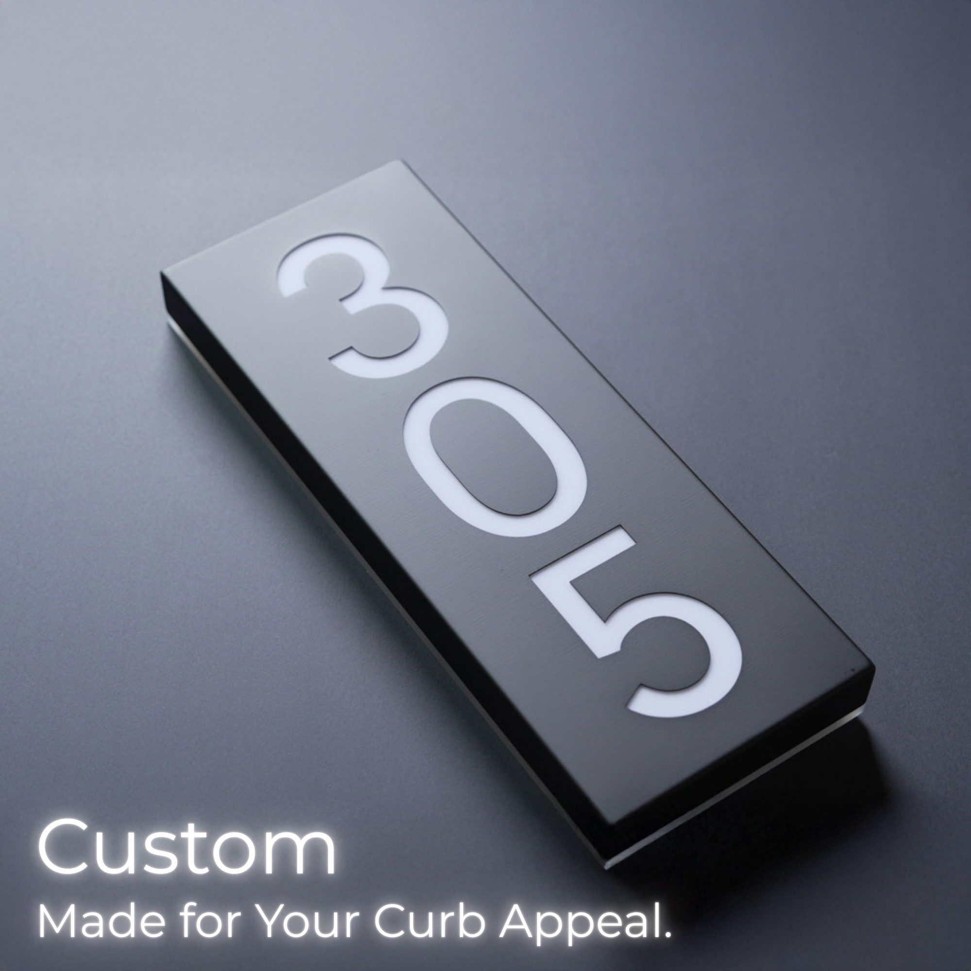 Metal Backlit House Address Plaque