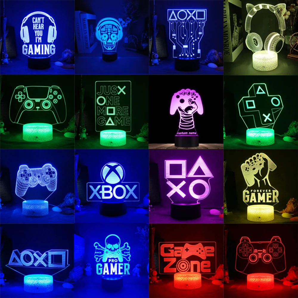 3D LED Gaming Setup RGB Lamp USB Powered Game Room Multiple Choices