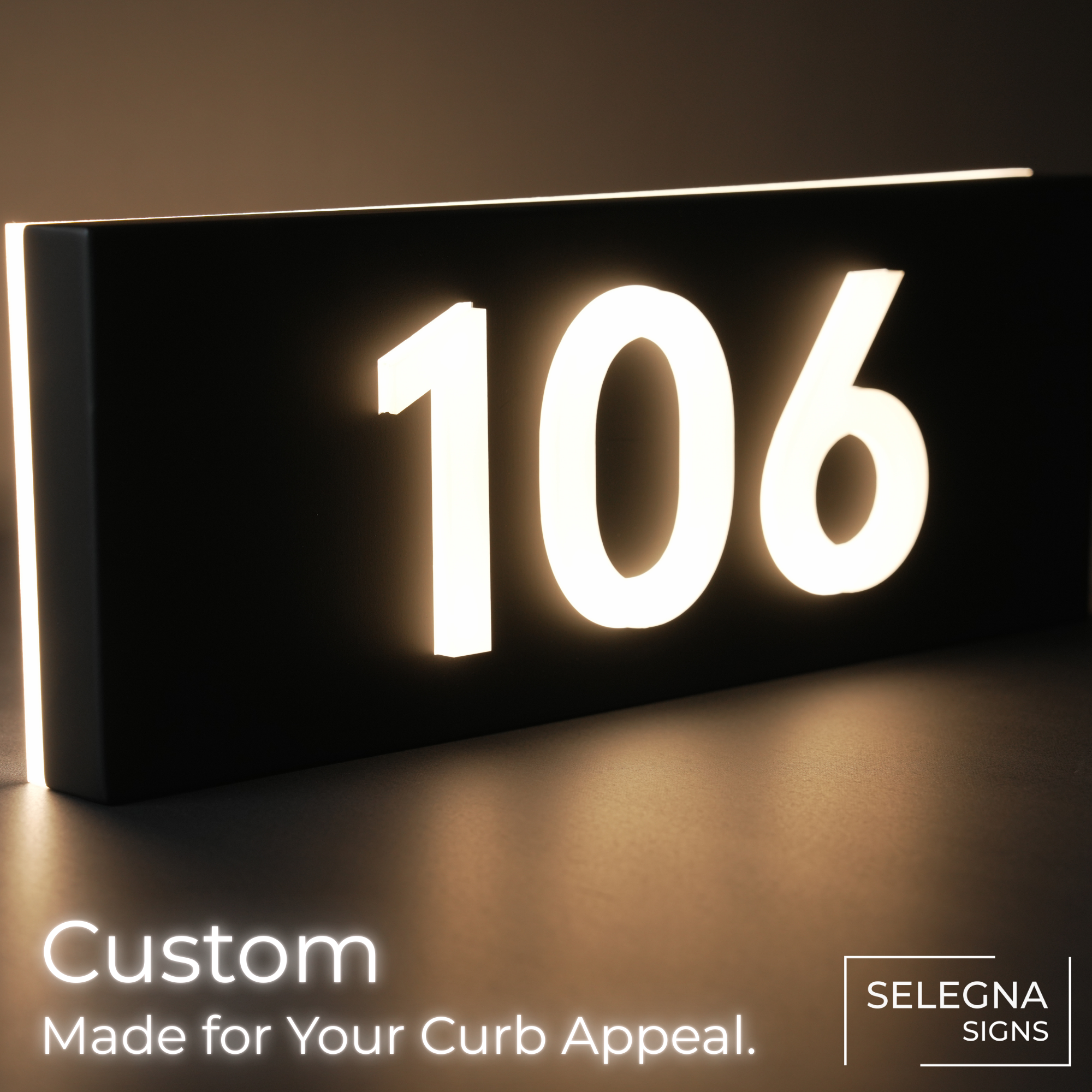 3D Acrylic Metal Backlit House Numbers