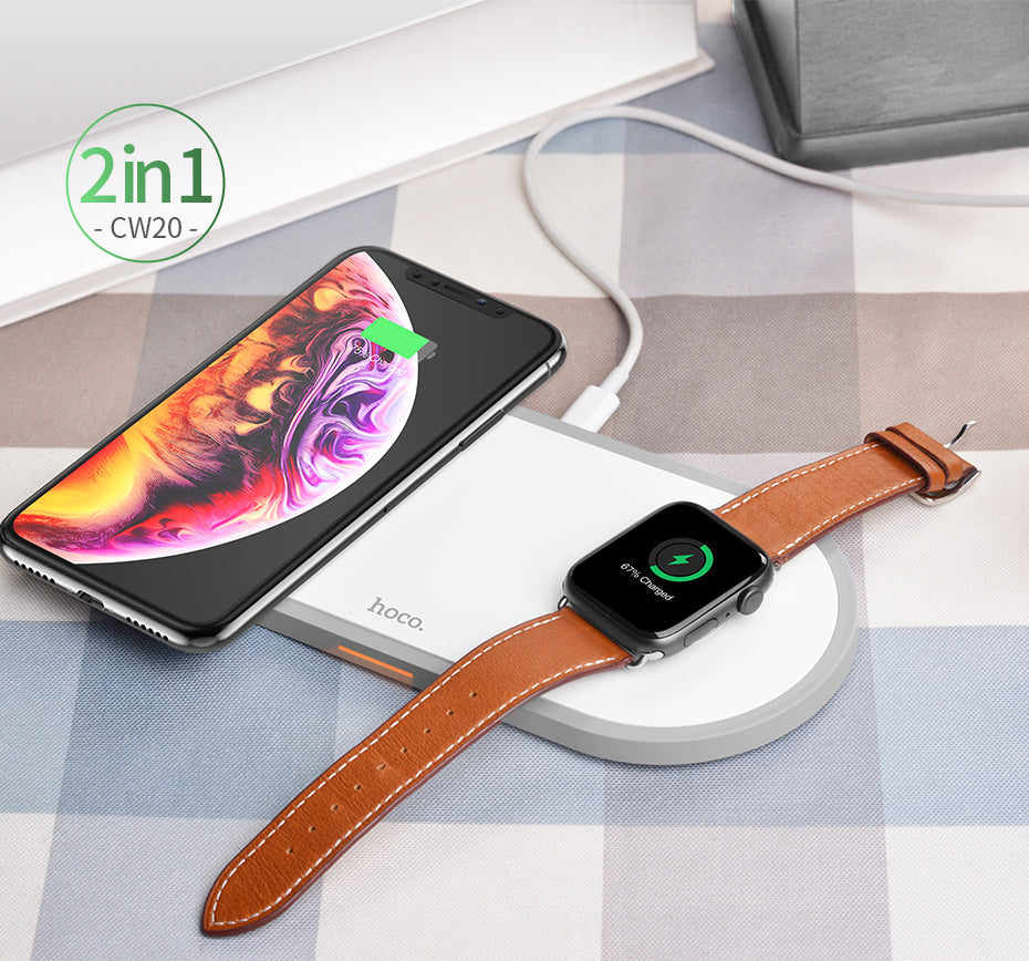 CW20 Wireless Mobile Phone  Smart Watch And Ear Pods Charger