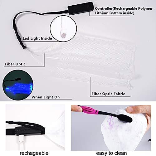 Ultra LED Light Up Face Mask Flowart