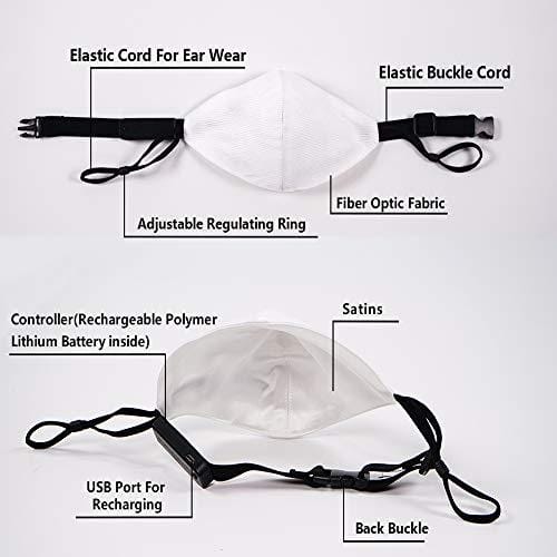 Ultra LED Light Up Face Mask Flowart
