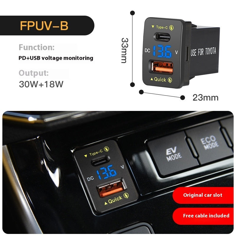 48W Fast Charge QC30 Car Modification Mobile Phone Charger