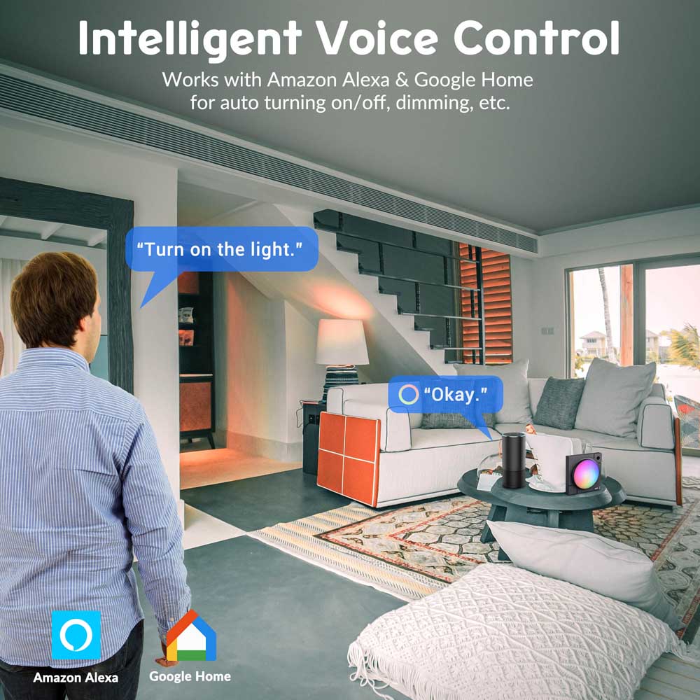 Yescom LifeSmart Cololight LED Round Light MIX WiFi Alexa/Google Voice Control