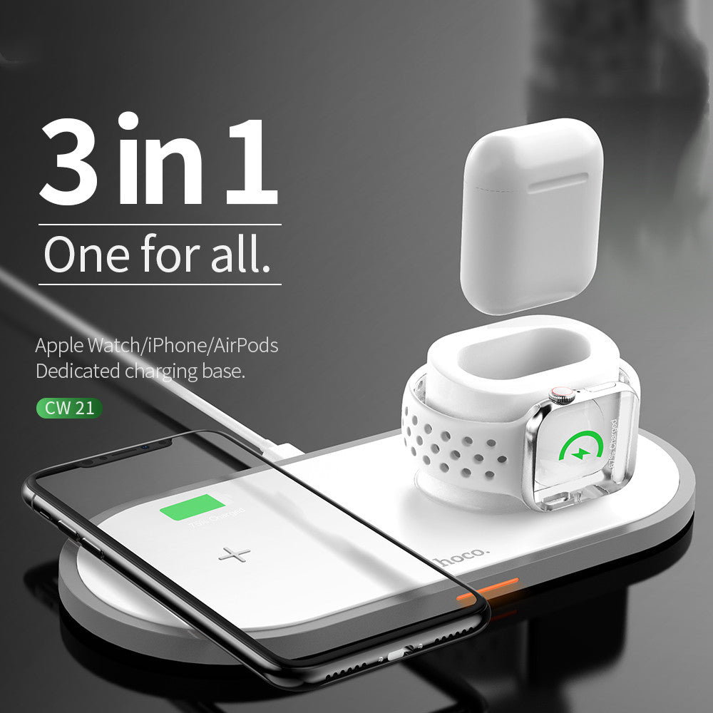 CW20 Wireless Mobile Phone  Smart Watch And Ear Pods Charger