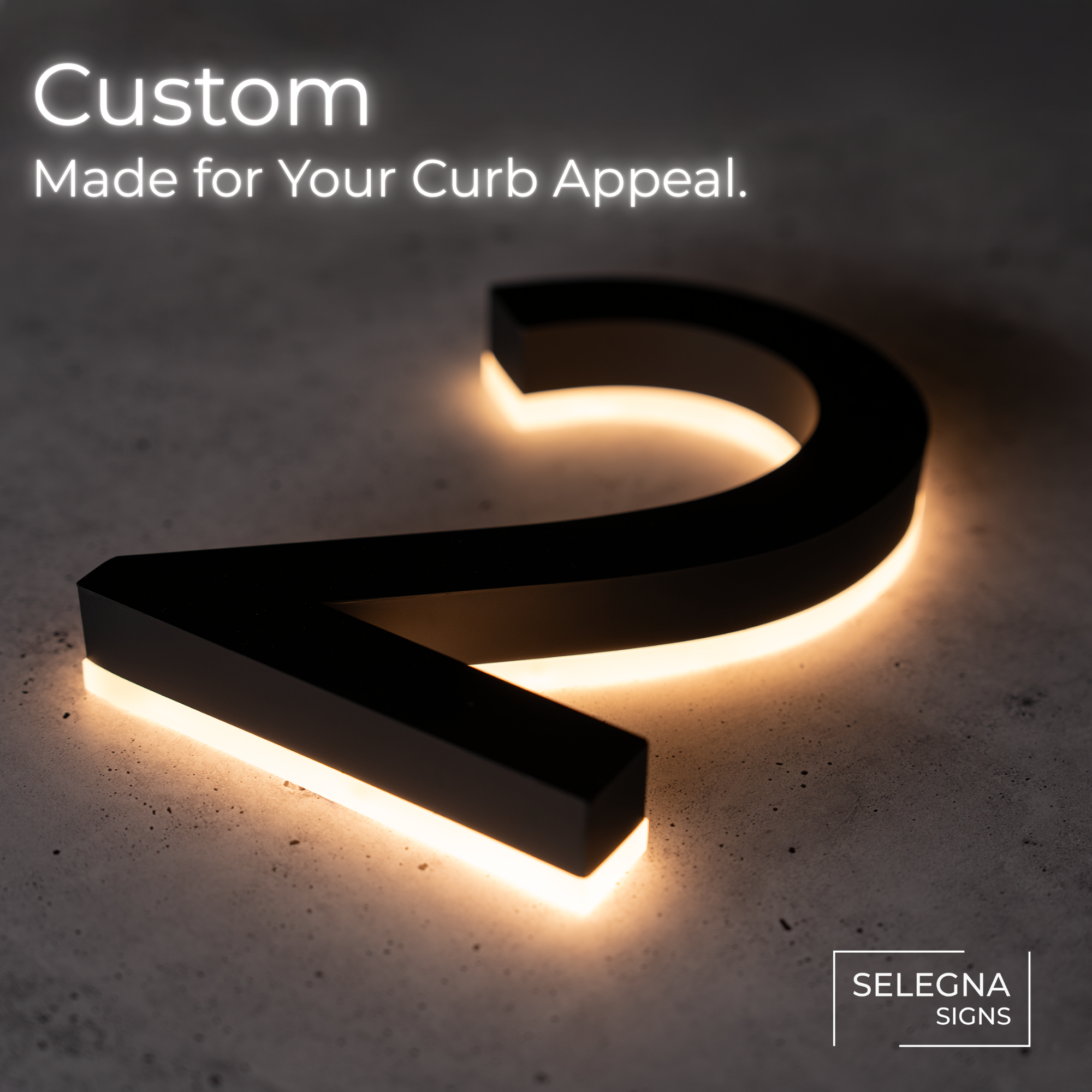 Backlit LED House Address Numbers