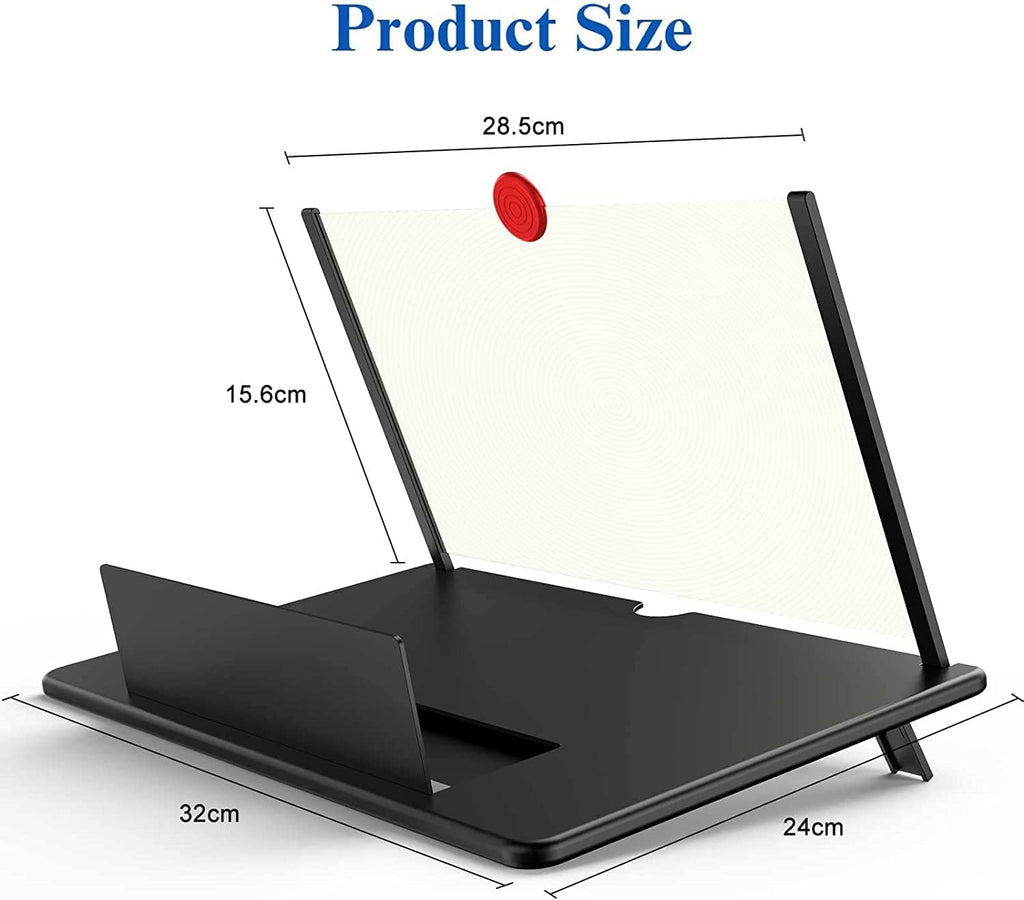 16 Inch Phone Screen Magnifier HD Mobile Screen Amplifier Stand for Movies