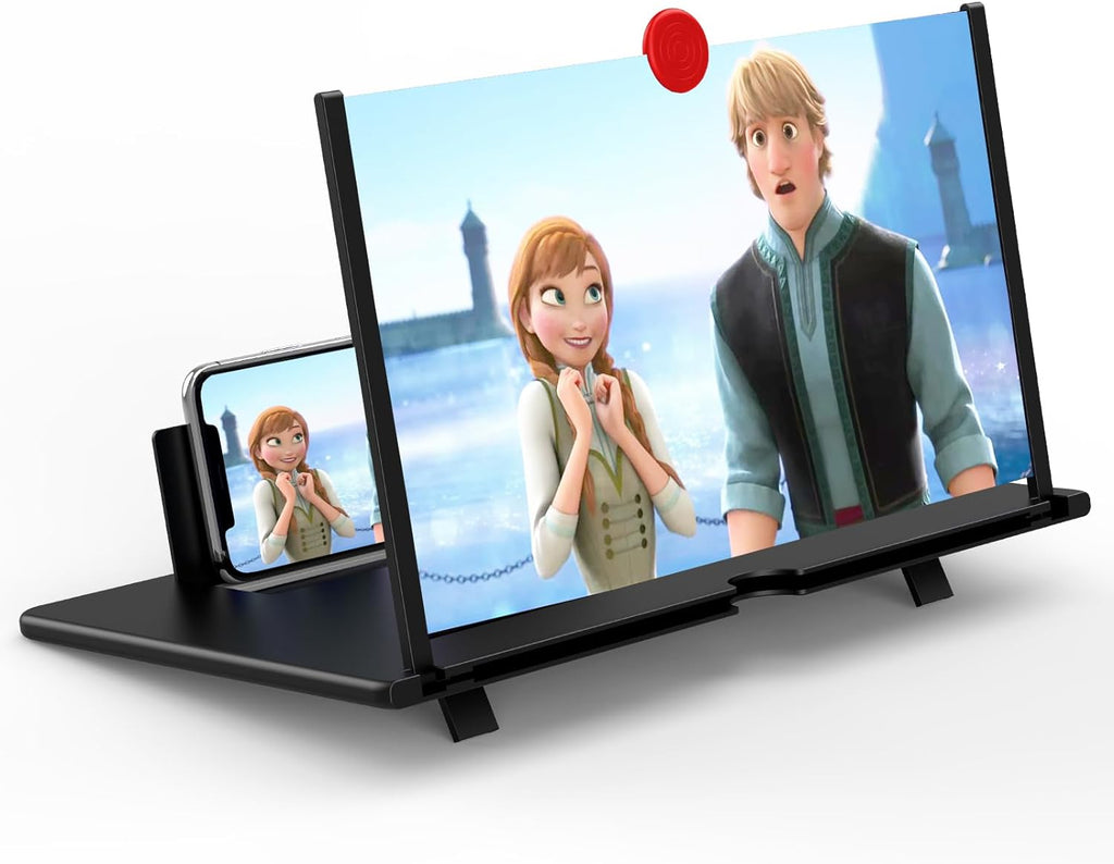 16 Inch Phone Screen Magnifier HD Mobile Screen Amplifier Stand for Movies