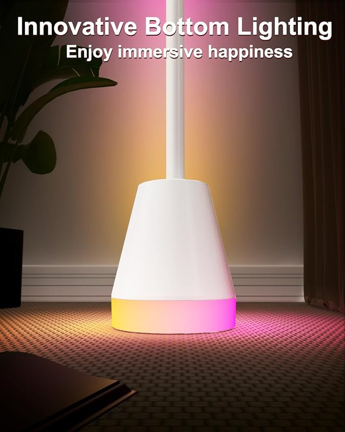 Keepsmile Smart RGB LED Corner Floor Lamp,172 LEDs With Music Sync