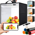 Heimekite Light Box,Light Box Photography,16"x16"Photo Box,Photo Light Box,Product Photography Light Box with CRI >95,120 LEDs Lights,6 Photo Backdrops for Product Display