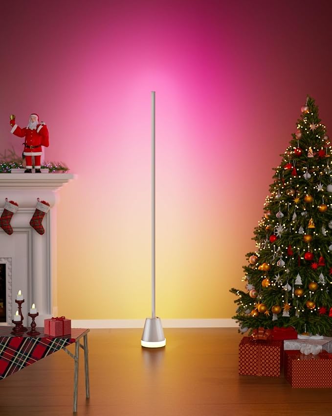 Keepsmile Smart RGB LED Corner Floor Lamp,172 LEDs With Music Sync