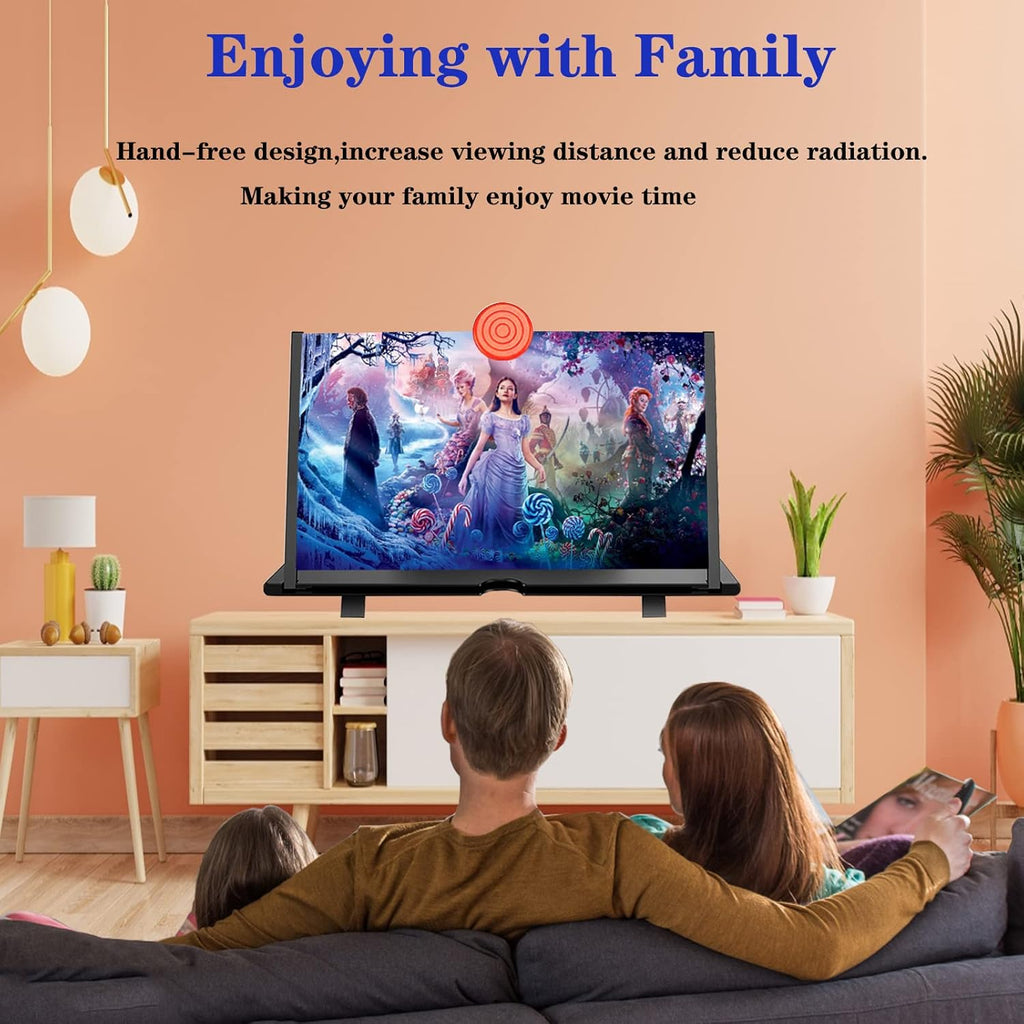 16 Inch Phone Screen Magnifier HD Mobile Screen Amplifier Stand for Movies