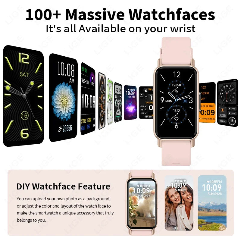 Smart Watch Women Full Touch Screen Health Monitor IP68 Waterproof Sports Fitness Tracker Smartwatch Woman Bracelet Watches