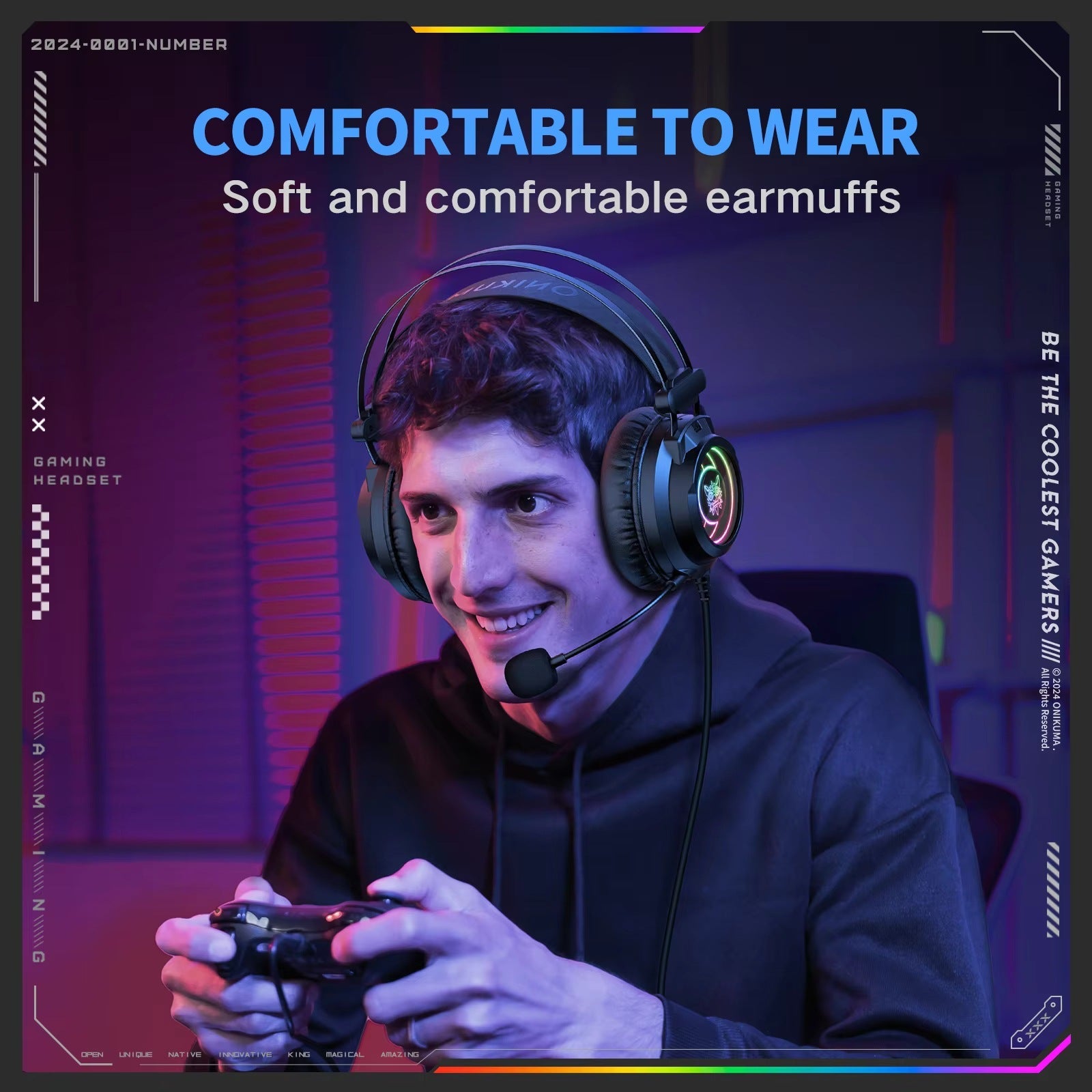 Gaming Headphones Infinite Surround Sound Over ear Computer Laptop