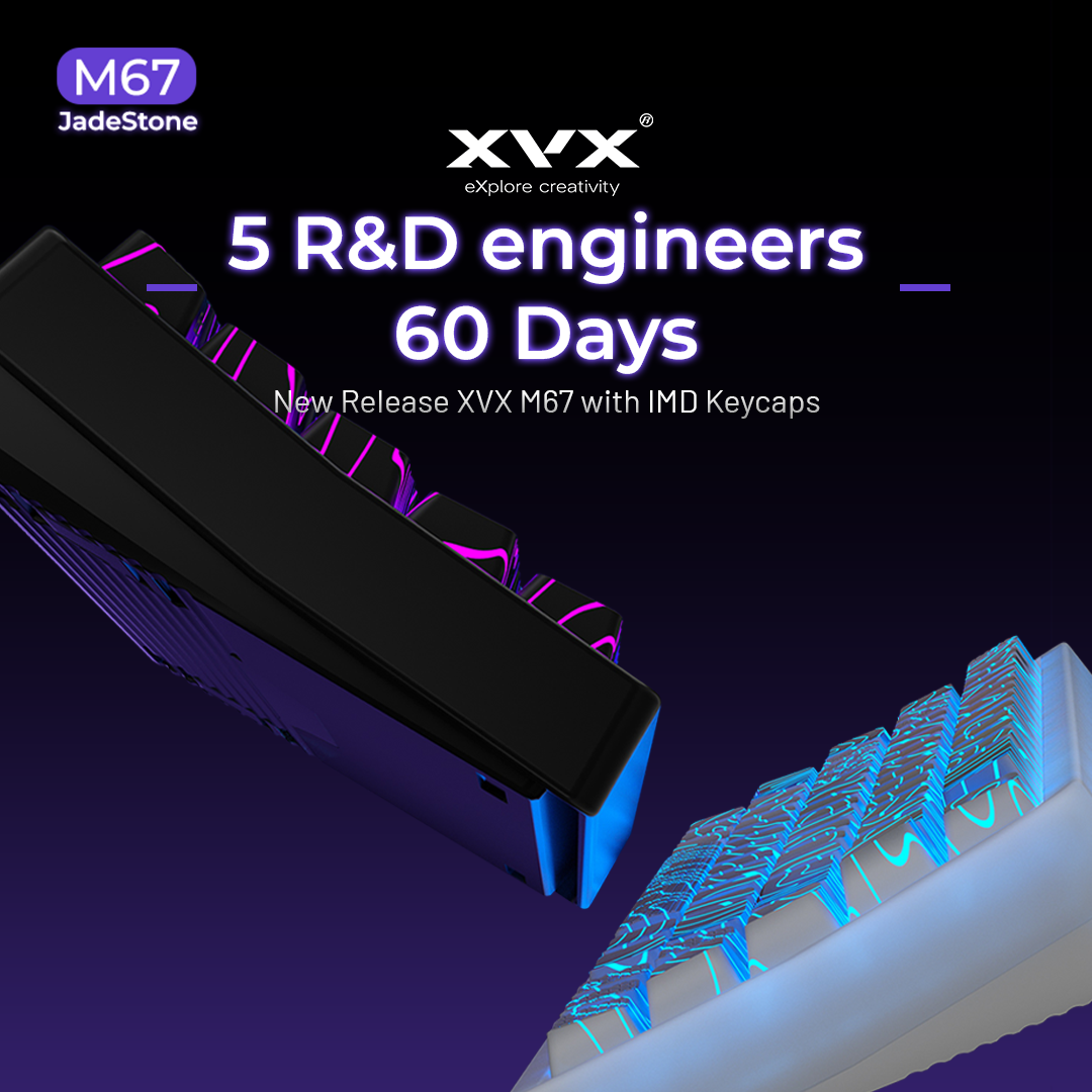 XVX M67 JadeStone Mechanical Keyboard With IMD-Tech Keycaps