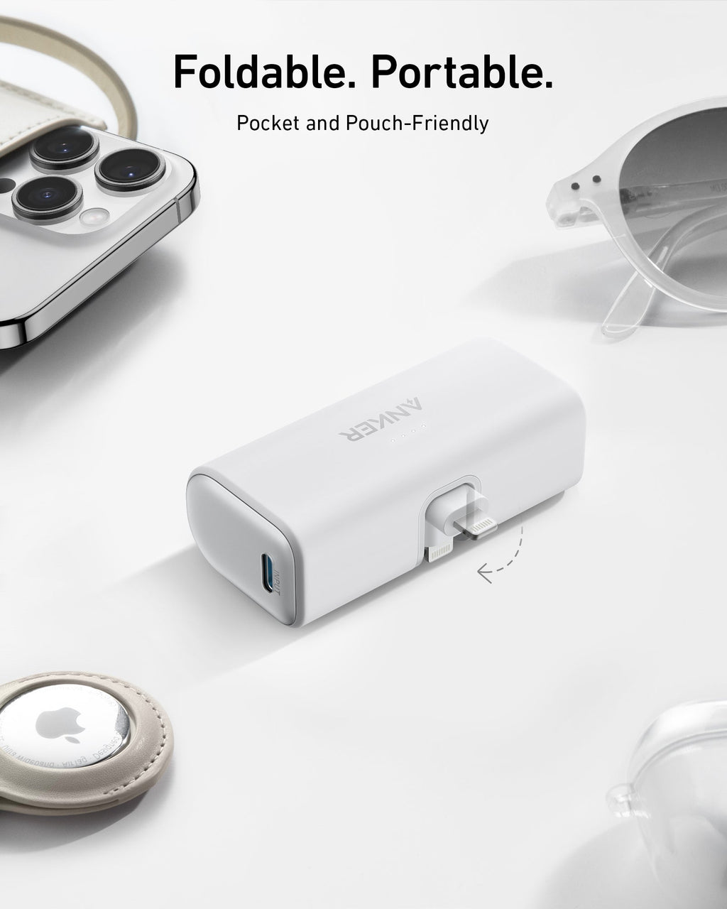 Anker Nano Power Bank (12W, Built-In Lightning Connector) Portable Charger
