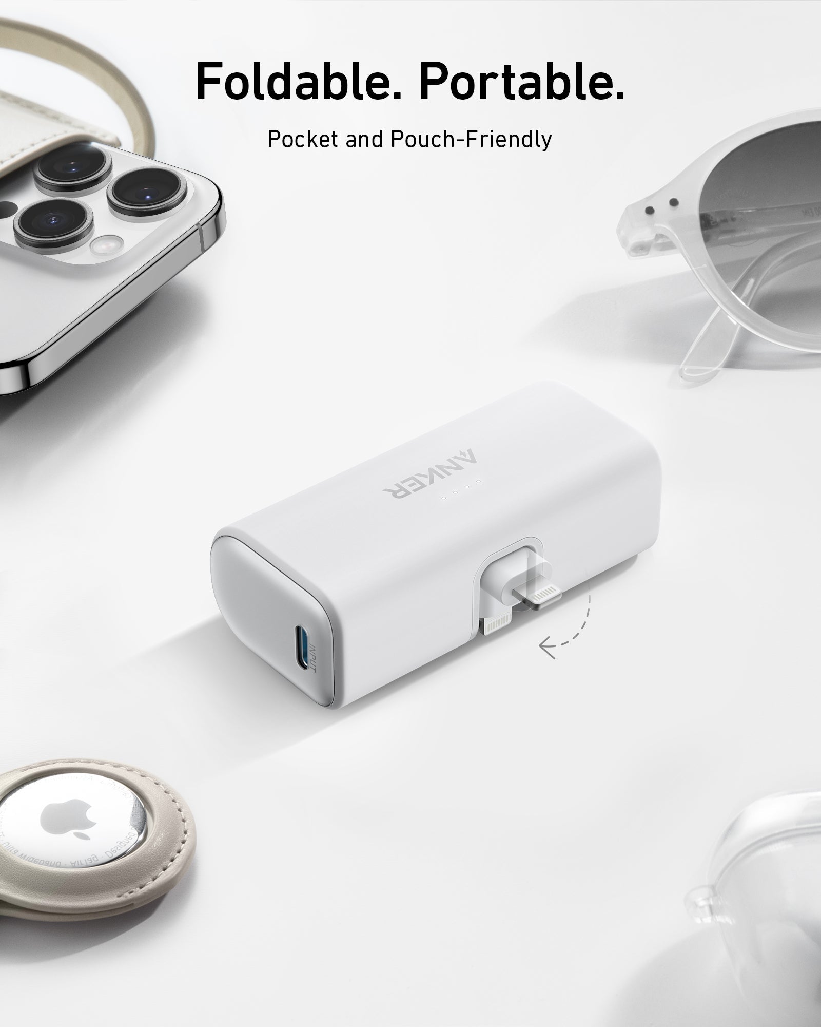 Anker Nano Power Bank (12W, Built-In Lightning Connector) Portable Charger