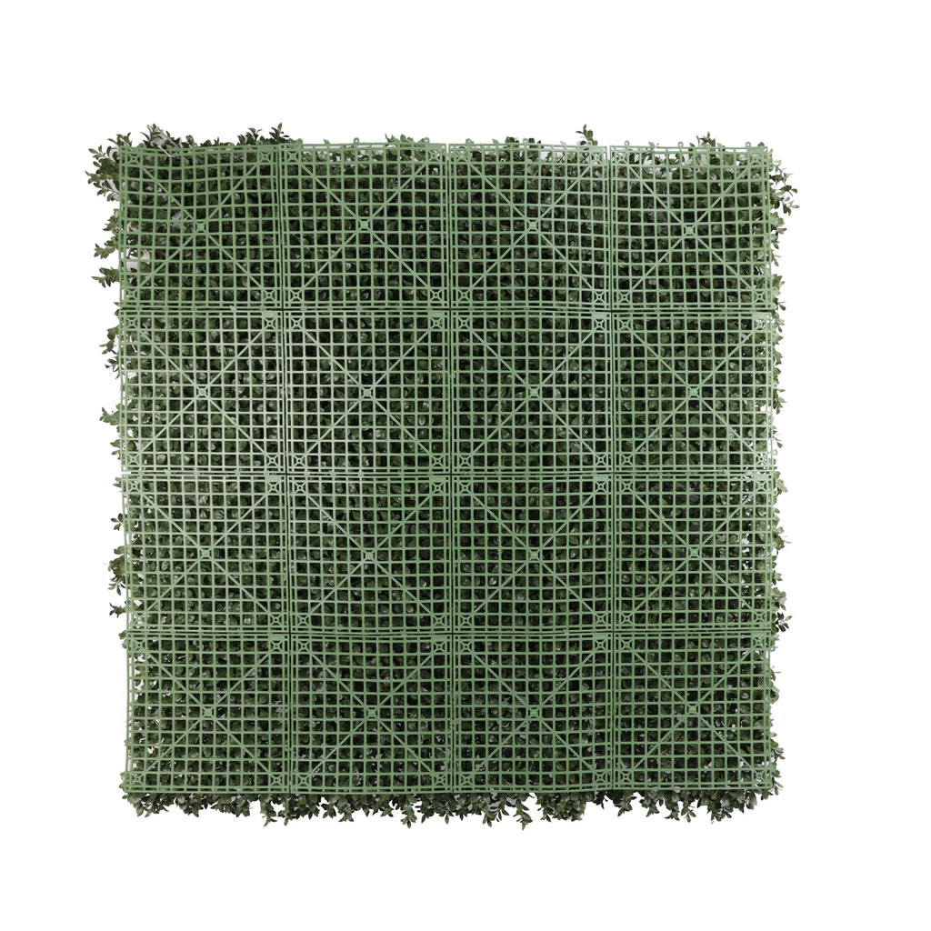 Natural Dark Green Extra Dense Boxwood Foliage 1m x 1m /40″x40″ Vertical Garden Wall UV+ FR