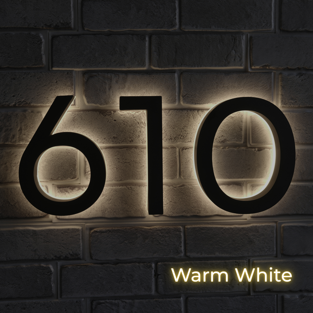 Backlit LED House Address Numbers
