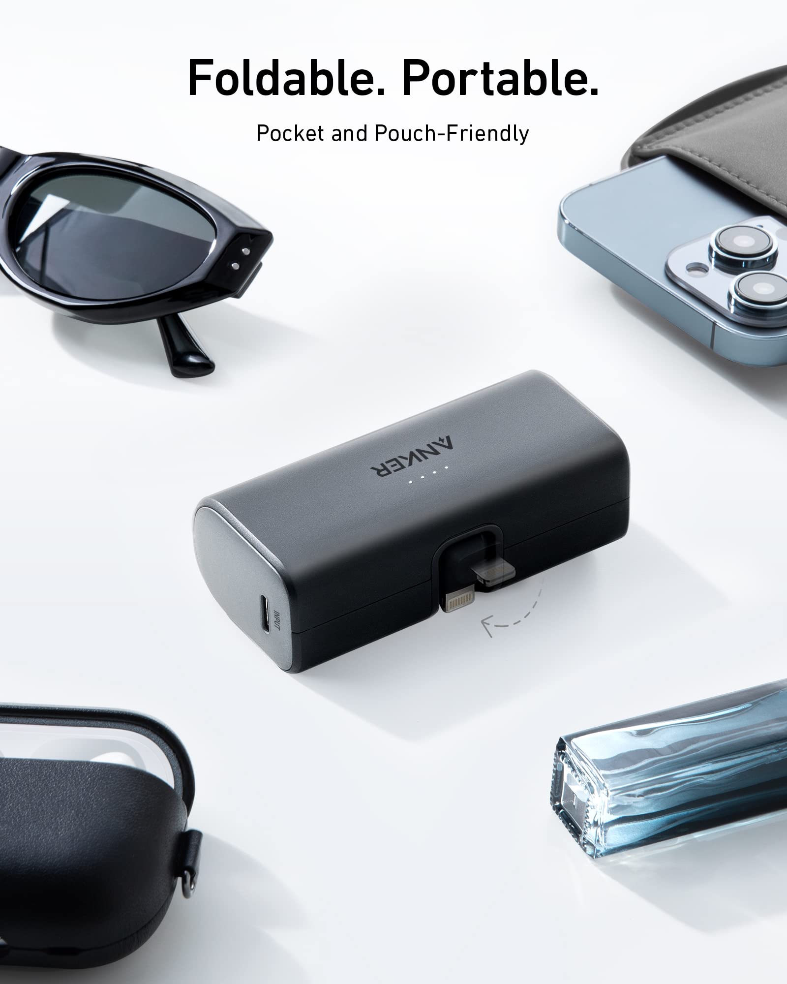Anker Nano Power Bank (12W, Built-In Lightning Connector) Portable Charger