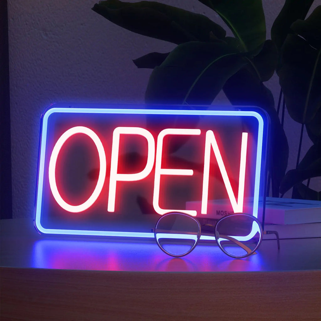 Retail LED Neon Store Open Sign Light For Storefront Businesses