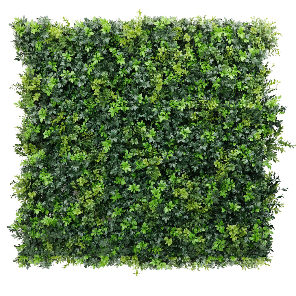 Dark Green Extra Dense Commercial Grade Boxwood Panel 40" x 40" UV + FR Metal Frame
