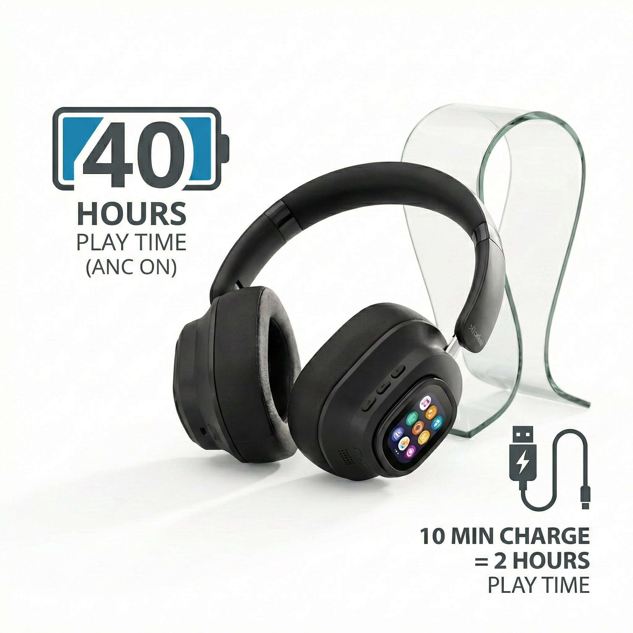 ANC Headphones with Touch Screen