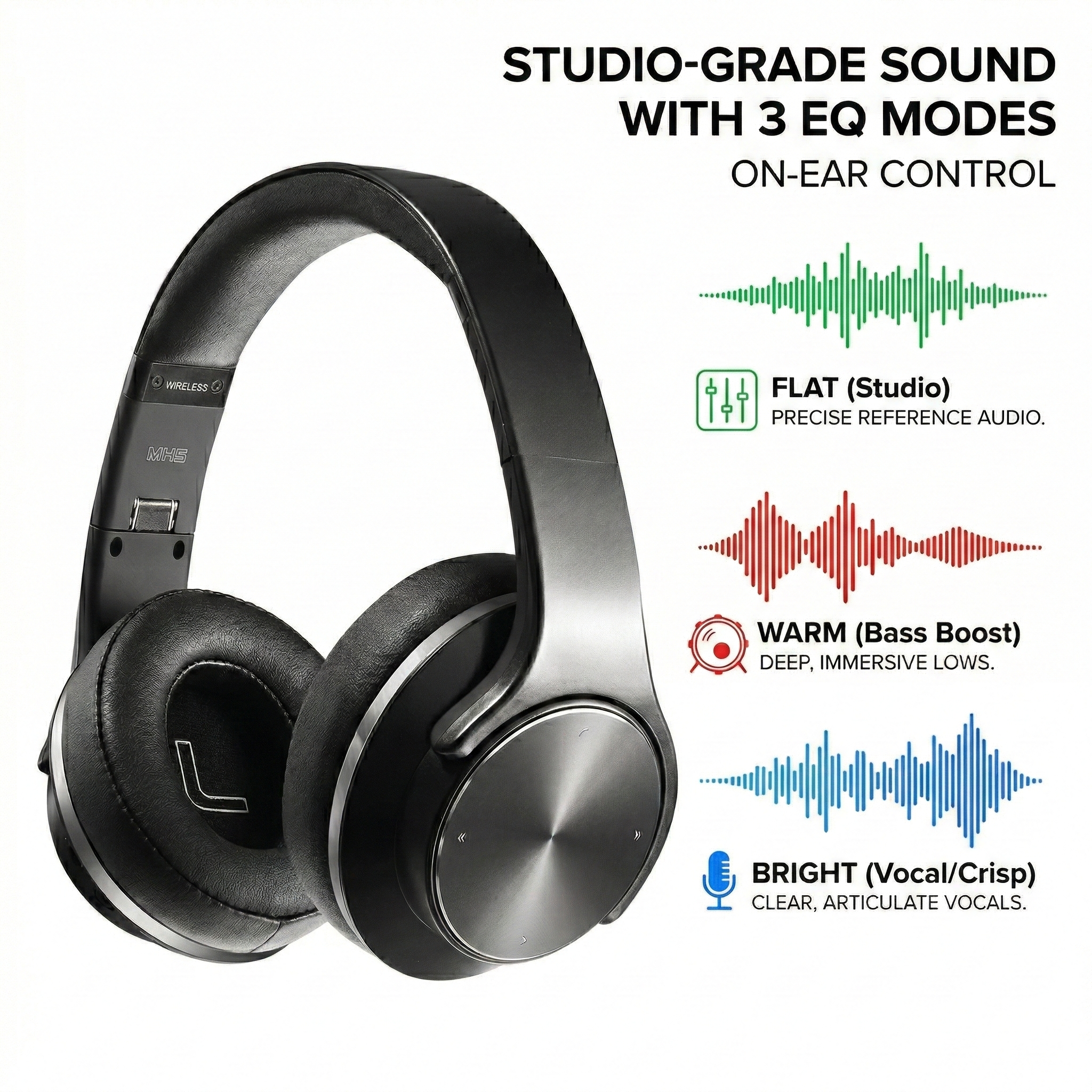 DuoVibe™ - 2-in-1  Over Ear Headphones- Bluetooth Speaker