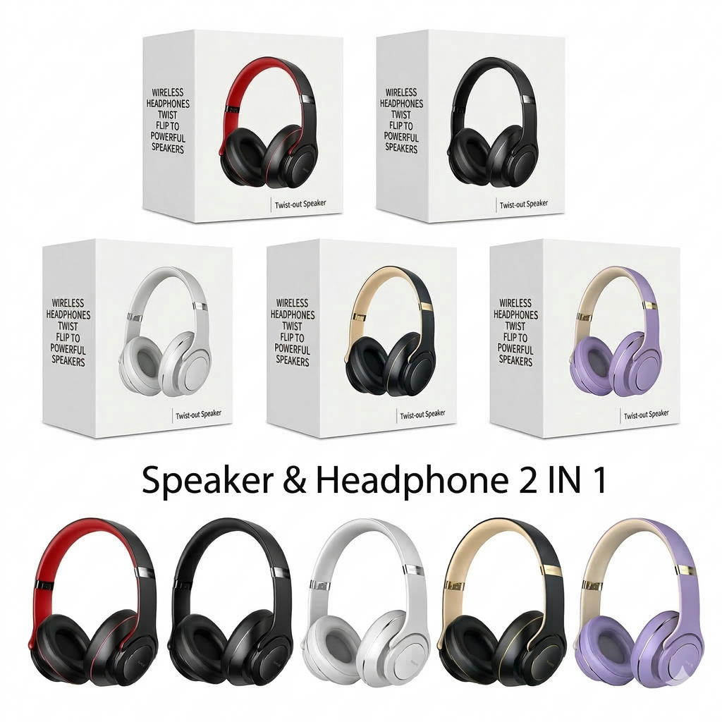 DuoVibe™ - 2-in-1  Over Ear Headphones- Bluetooth Speaker