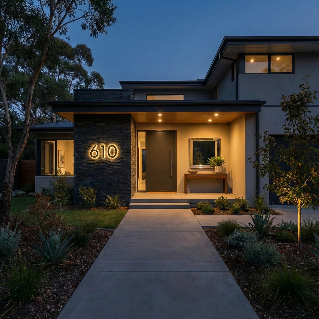 Backlit LED House Address Numbers